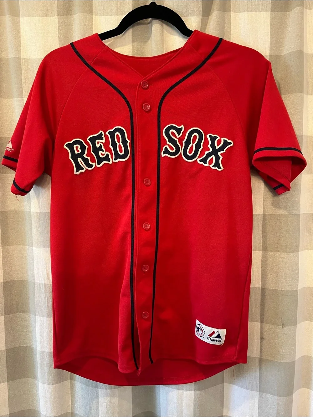 Majestic Red Kids Boston Red Sox Pajama Top with Black Trim